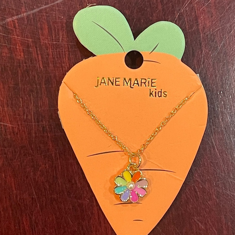 Jane Marie Kids Rainbow Flower Necklace
